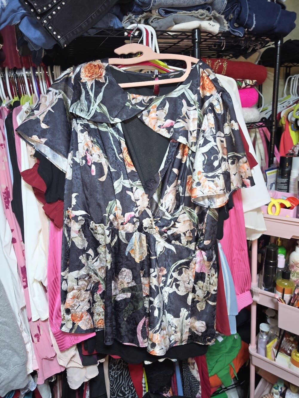City Chic 18 Floral Peplum Blouse